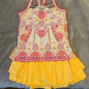 Tennis top and Skirt Large top Lucky in Love